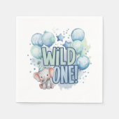 Serviette En Papier Aquarelle Wild One 1er anniversaire (Devant)