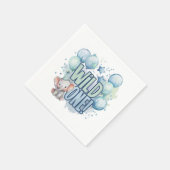 Serviette En Papier Aquarelle Wild One 1er anniversaire (Coin)