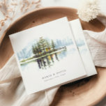 Serviette En Papier Aquarelle Woodland Rustic Lake Mariage<br><div class="desc">Capturez la beauté sereine de votre mariage au bord du lac avec nos serviettes Mariage Watercolor Woodland Rustic Lake. Parfait pour les couples qui aiment la nature et qui veulent insuffler leur journée spéciale avec charme rustique et élégance.</div>