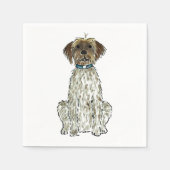 Serviette En Papier Aquarelle WPG Pointeur À poils durs Griffon Dog Ar (Devant)