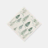 Serviette En Papier Aquarelles de Noël. Forêt d'hiver. (Coin)