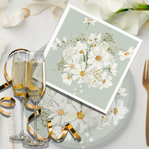 Serviette En Papier Aquarelles Florales de Marguerite