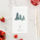 Serviette En Papier Aquarelles personnalisées (En situation)