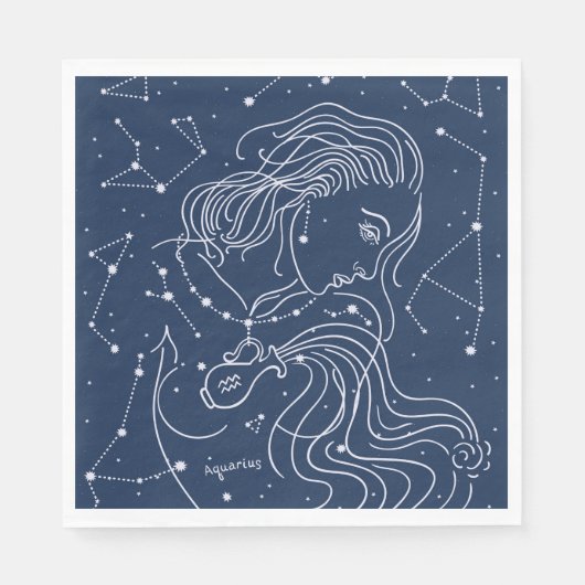 Serviette En Papier Aquarius (Devant)