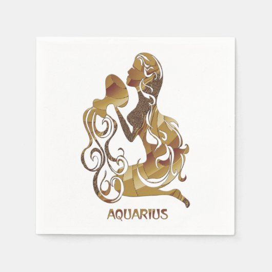 Serviette En Papier Aquarius Zodiac (Devant)