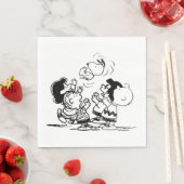 Serviette En Papier Arachides Gang Lifting Snoopy (En situation)