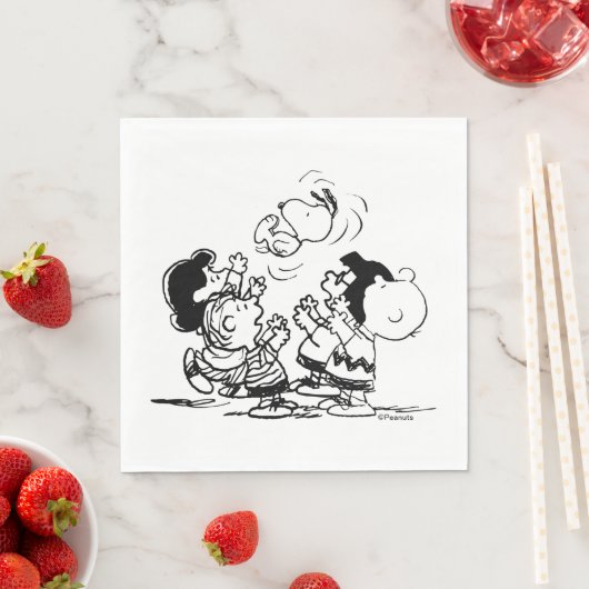 Serviette En Papier Arachides Gang Lifting Snoopy (En situation)