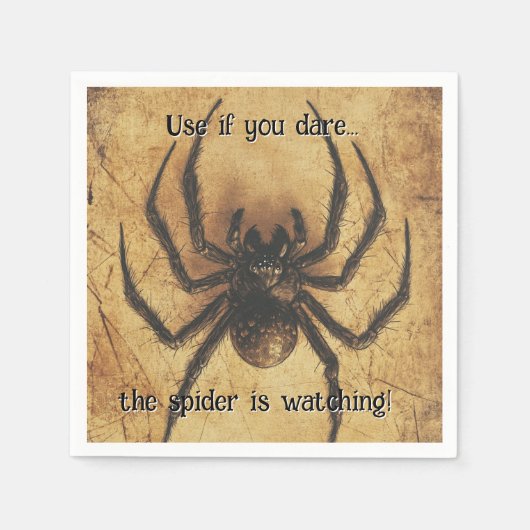 Serviette En Papier 🕷️ Araignée à picotements épineux HALLOWEEN Bash (Devant)