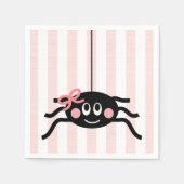 Serviette En Papier Araignée avec Bow rose (Devant)