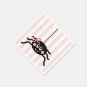 Serviette En Papier Araignée avec Bow rose (Coin)