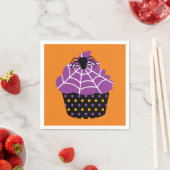 Serviette En Papier Araignée cupcake Halloween (En situation)