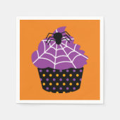 Serviette En Papier Araignée cupcake Halloween (Devant)