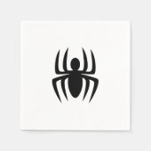Serviette En Papier Araignée d'Halloween noir blanc papier éffrayant (Devant)