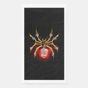 Serviette En Papier Araignée en vapeur noire
