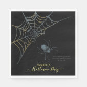 Serviette En Papier Araignée et toile d'araignée Halloween (Devant)