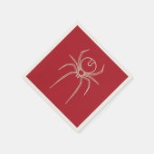 Serviette En Papier Araignée - Rouge de sang et Blanc d'os (Coin)