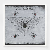 Serviette En Papier Araignées déplaisantes noires veuves en blanc marq (Devant)