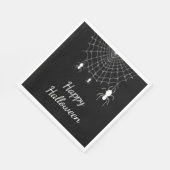 Serviette En Papier Araignées gothiques Simple Noir Blanc Joyeux Hallo (Coin)