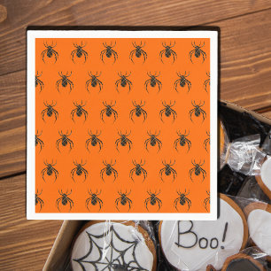 Serviette En Papier araignées plaid en néon orange