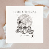 Serviette En Papier Araignées rétro d'Halloween et Mariage de boules d