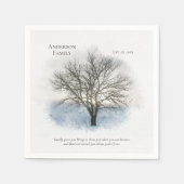 Serviette En Papier Arborescence d'aquarelle de réunion familiale (Devant)