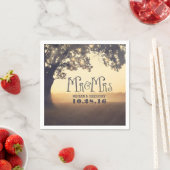 Serviette En Papier Arborescence des chaînes d'arbre rustique (En situation)