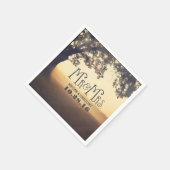 Serviette En Papier Arborescence des chaînes d'arbre rustique (Coin)