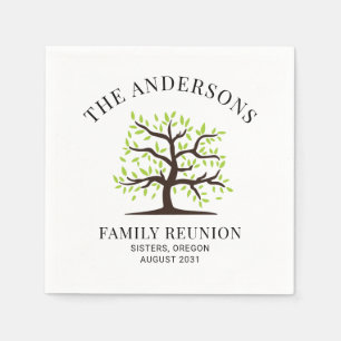 Serviette En Papier Arborescence généalogique de la réunion de famille