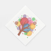 Serviette En Papier Arbre à bulles colorées (Coin)
