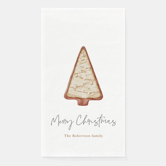 Serviette En Papier Arbre à cookies de Noël (Devant)