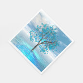 Serviette En Papier Arbre Bleu Cristal (Coin)