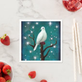 Serviette En Papier Arbre Branche White Peace Dove (En situation)