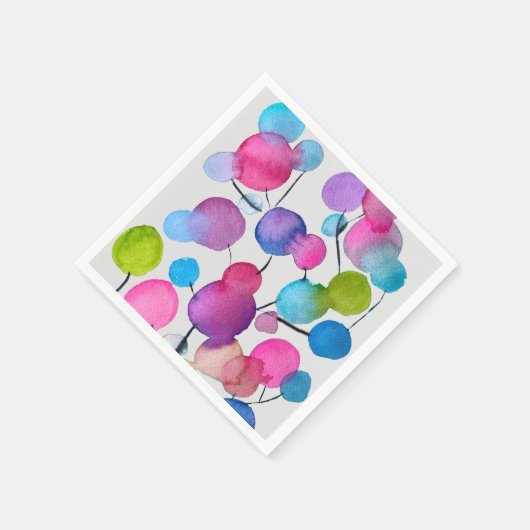 Serviette En Papier Arbre d'art abstrait rose mignon (Coin)