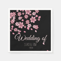 Arbre de cerisier élégant Fleurs de mariage noir