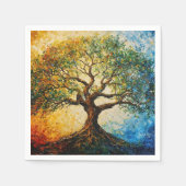 Serviette En Papier Arbre de connaissances - Peinture à l'huile (Devant)