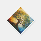 Serviette En Papier Arbre de connaissances - Peinture à l'huile (Coin)