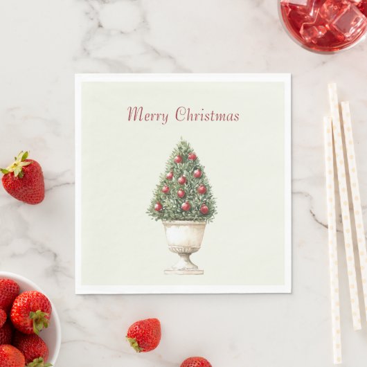 Serviette En Papier Arbre de grenade Noël (En situation)
