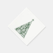 Serviette En Papier Arbre de Joyeux Noël (Coin)