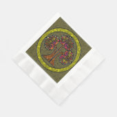 Serviette En Papier Arbre De La Bénédiction De La Vie (Coin)