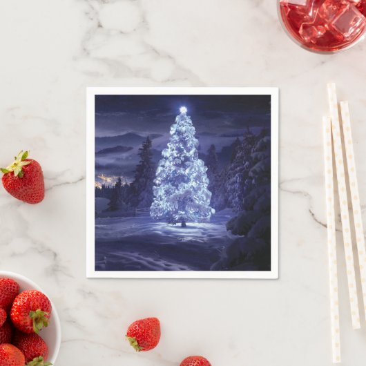 Serviette En Papier Arbre de Noël (En situation)