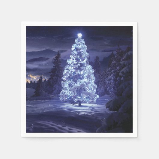 Serviette En Papier Arbre de Noël (Devant)