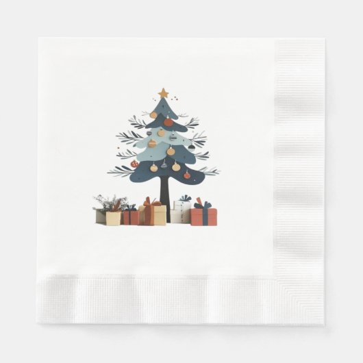 Serviette En Papier Arbre de Noël (Devant)