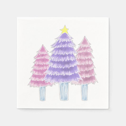 Serviette En Papier arbre de noël 45 (Devant)