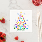 Serviette En Papier Arbre de Noël autiste (En situation)