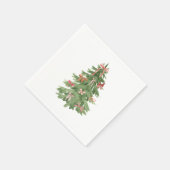 Serviette En Papier Arbre de Noël aux vaches roses Fête (Coin)