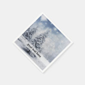 Serviette En Papier Arbre de Noël blanc (Coin)