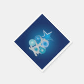 Serviette En Papier Arbre de Noël bleu (Coin)