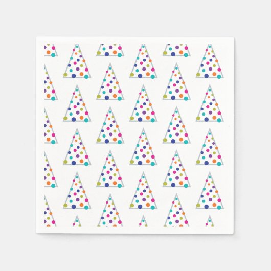 Serviette En Papier Arbre de Noël coloré (Devant)