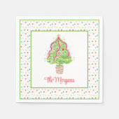 Serviette En Papier Arbre de Noël Confetti en aquarelle (Devant)