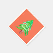 Serviette En Papier Arbre de Noël couleurs funèbres modernes (Coin)